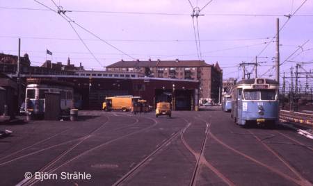 The roundhouse for the tram traffic on route 8 to Angered. Foto: Bj�rn Str�hle 